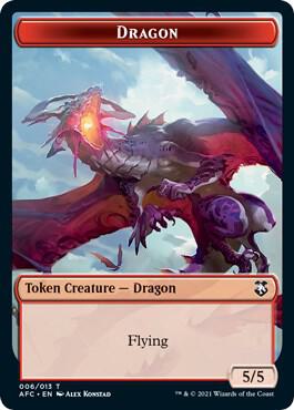 Dragon // Dragon Spirit Double-Sided Token card from Commander: Adventures in the Forgotten Realms