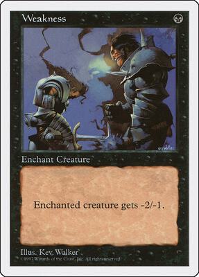 Weakness card from Fifth Edition