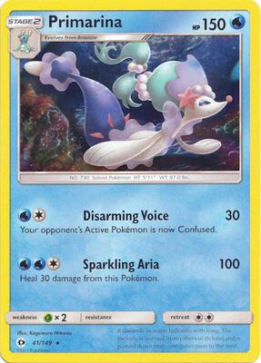 Primarina - 41/149 (Water Web Holo) card from Miscellaneous Cards & Products