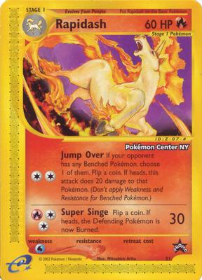 Rapidash [Pokemon Center NY] card from WoTC Promo