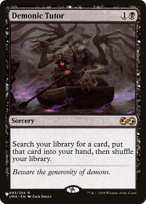 Demonic Tutor (UMA) card from The List Reprints