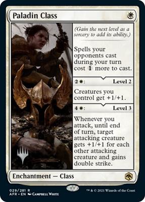 Paladin Class card from Promo Pack: Adventures in the Forgotten Realms