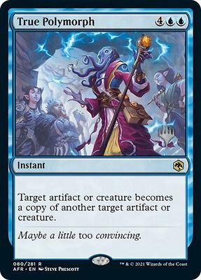 True Polymorph card from Promo Pack: Adventures in the Forgotten Realms