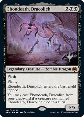 Ebondeath, Dracolich card from Promo Pack: Adventures in the Forgotten Realms
