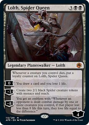 Lolth, Spider Queen card from Promo Pack: Adventures in the Forgotten Realms