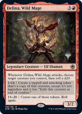 Delina, Wild Mage card from Promo Pack: Adventures in the Forgotten Realms