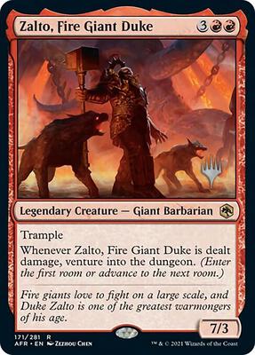 Zalto, Fire Giant Duke card from Promo Pack: Adventures in the Forgotten Realms