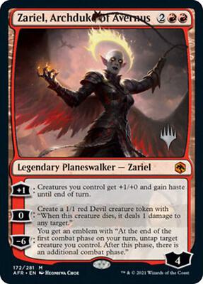 Zariel, Archduke of Avernus card from Promo Pack: Adventures in the Forgotten Realms