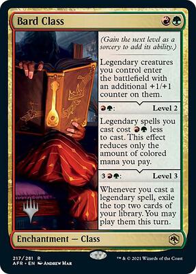 Bard Class card from Promo Pack: Adventures in the Forgotten Realms