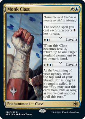 Monk Class card from Promo Pack: Adventures in the Forgotten Realms