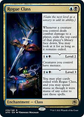 Rogue Class card from Promo Pack: Adventures in the Forgotten Realms