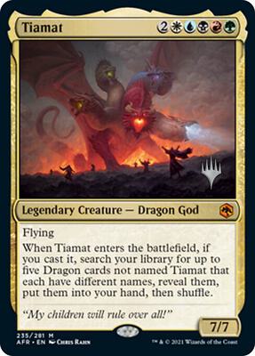 Tiamat card from Promo Pack: Adventures in the Forgotten Realms
