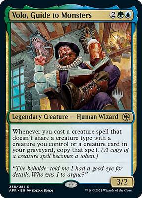 Volo, Guide to Monsters card from Promo Pack: Adventures in the Forgotten Realms