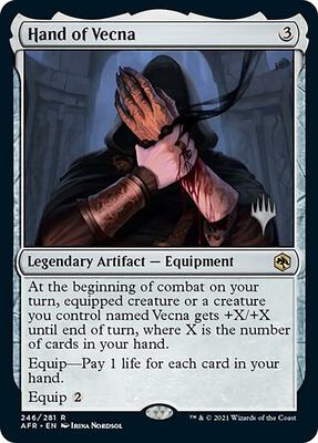 Hand of Vecna card from Promo Pack: Adventures in the Forgotten Realms