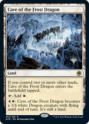 Cave of the Frost Dragon card from Promo Pack: Adventures in the Forgotten Realms