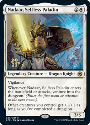 Nadaar, Selfless Paladin card from Prerelease Cards