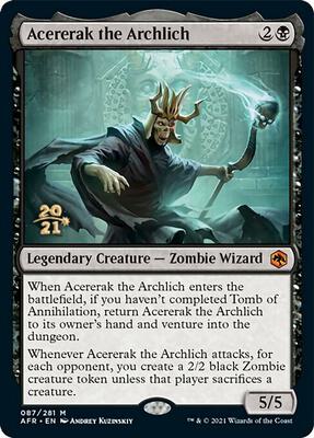 Acererak the Archlich card from Prerelease Cards