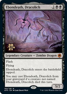 Ebondeath, Dracolich card from Prerelease Cards
