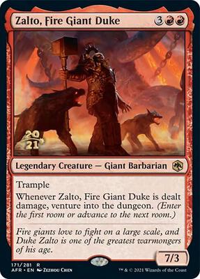 Zalto, Fire Giant Duke card from Prerelease Cards