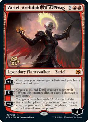 Zariel, Archduke of Avernus card from Prerelease Cards