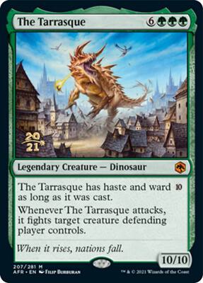 The Tarrasque card from Prerelease Cards