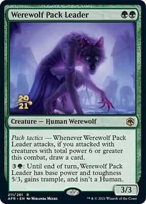 Werewolf Pack Leader card from Prerelease Cards