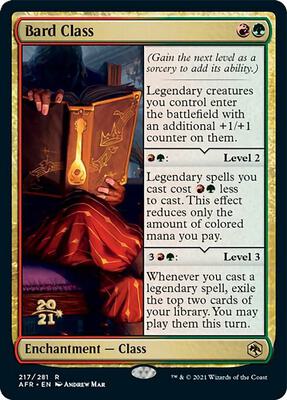 Bard Class card from Prerelease Cards