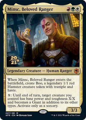 Minsc, Beloved Ranger card from Prerelease Cards