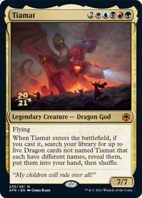 Tiamat card from Prerelease Cards