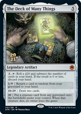 The Deck of Many Things card from Prerelease Cards