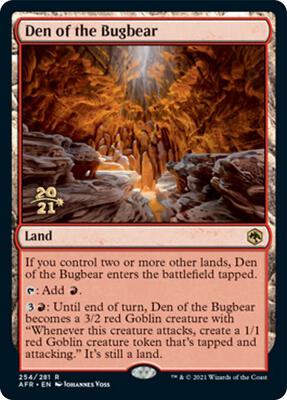 Den of the Bugbear card from Prerelease Cards