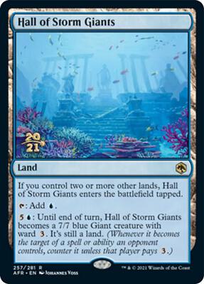 Hall of Storm Giants card from Prerelease Cards