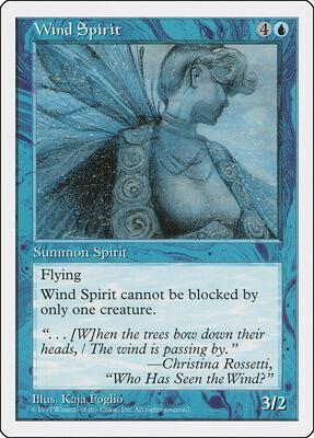 Wind Spirit card from Fifth Edition