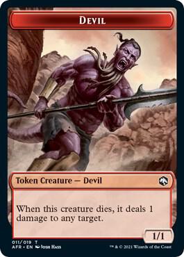 Devil // Emblem - Zariel, Archduke of Avernus Double-Sided Token card from Adventures in the Forgotten Realms