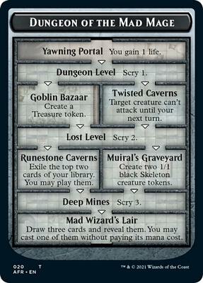 Dungeon of the Mad Mage Token (AFR) card from Oversize Cards