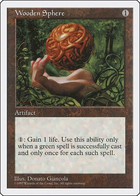 Wooden Sphere card from Fifth Edition