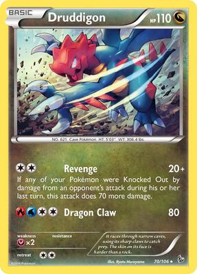 Druddigon - 70/106 (Flashfire) card from Deck Exclusives