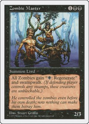 Zombie Master card from Fifth Edition