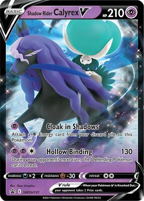 Shadow Rider Calyrex V - SWSH131 card from SWSH: Sword & Shield Promo Cards