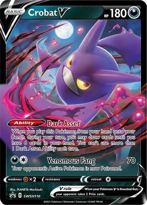 Crobat V - SWSH110 card from SWSH: Sword & Shield Promo Cards