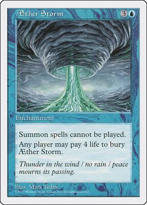 Aether Storm card from Fifth Edition