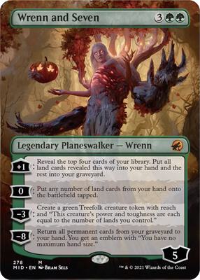 Wrenn and Seven (Borderless) card from Innistrad: Midnight Hunt
