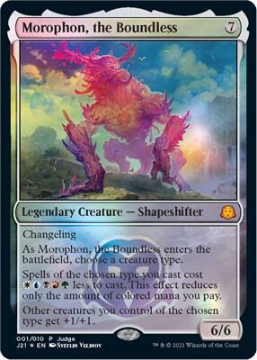 Morophon, the Boundless card from Judge Promos