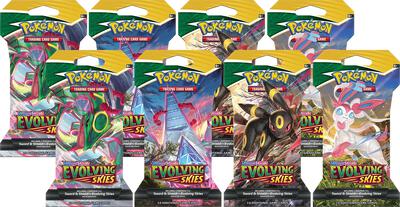 Evolving Skies Sleeved Booster Pack Bundle [Set of 8] card from SWSH07: Evolving Skies