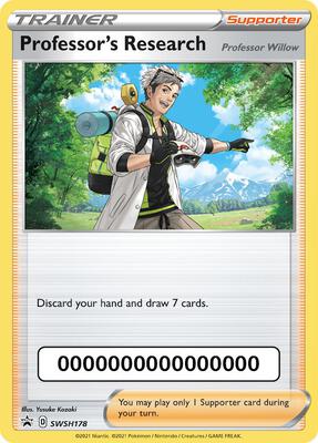 Professor's Research [Professor Willow] - SWSH178 (with Pokemon Go Code) card from SWSH: Sword & Shield Promo Cards