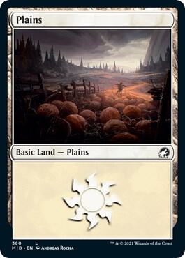 Plains (380) card from Innistrad: Midnight Hunt