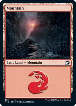 Mountain (383) card from Innistrad: Midnight Hunt
