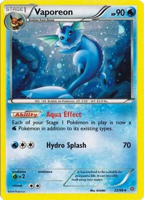 Vaporeon - 22/98 (Cosmos Holo) card from Miscellaneous Cards & Products