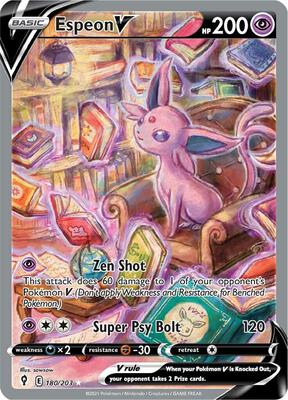Espeon V (Alternate Full Art) card from SWSH07: Evolving Skies