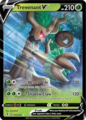 Trevenant V card from SWSH07: Evolving Skies